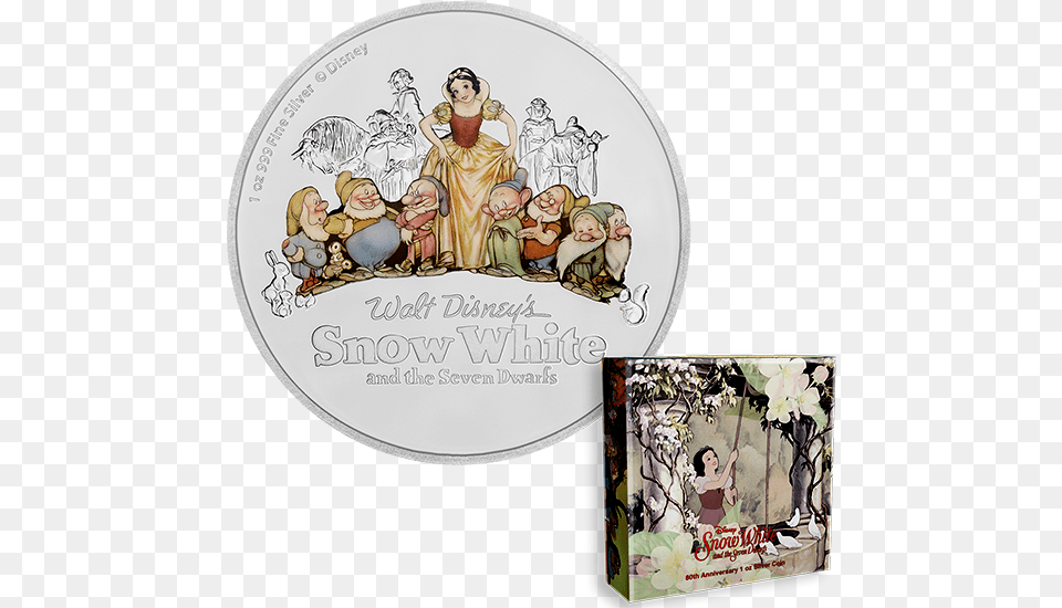 Seven Dwarfs Coin, Book, Publication, Baby, Person Free Png
