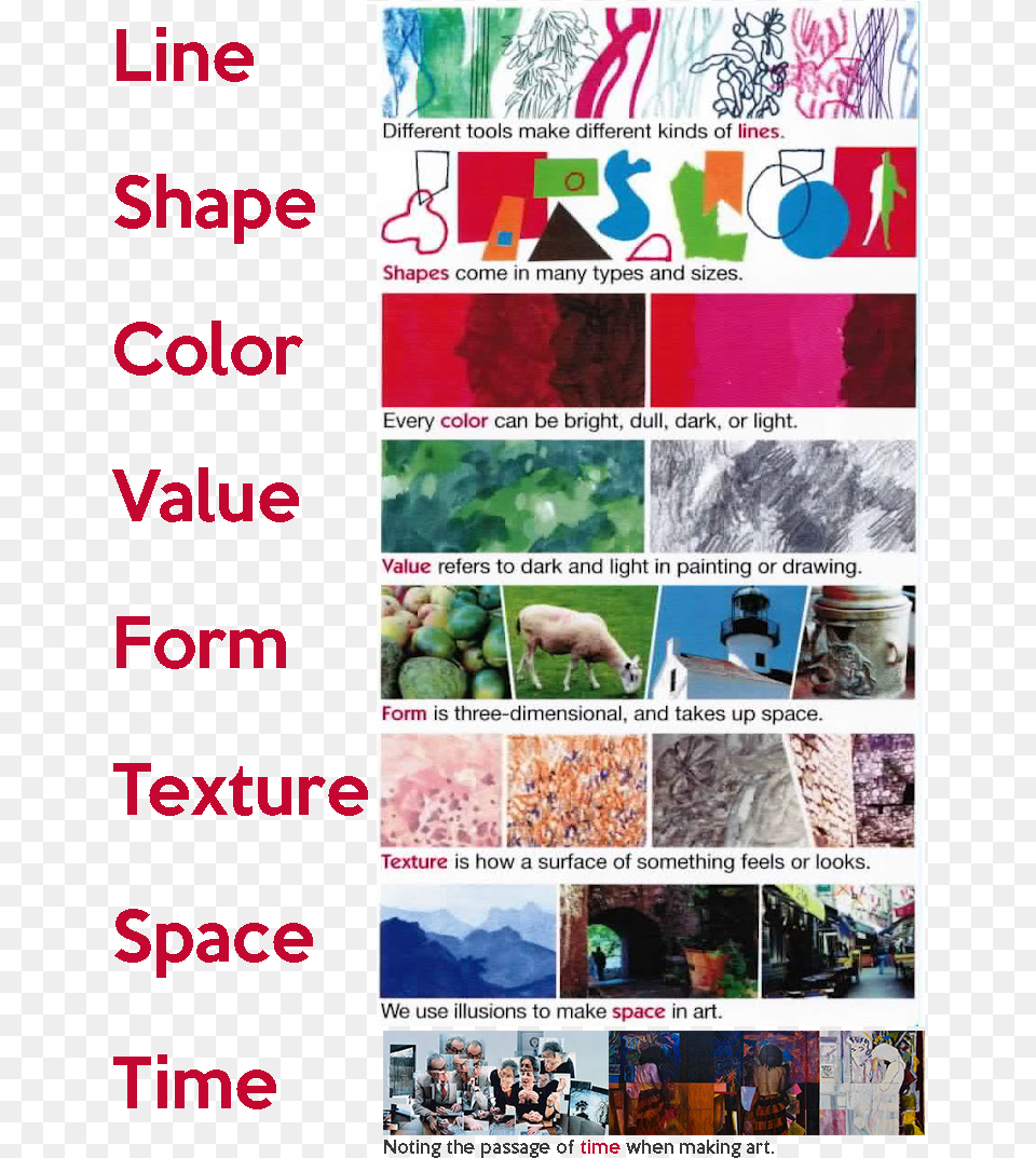 Seven Elements Of Art Examples, Collage, Advertisement, Sheep, Poster Png