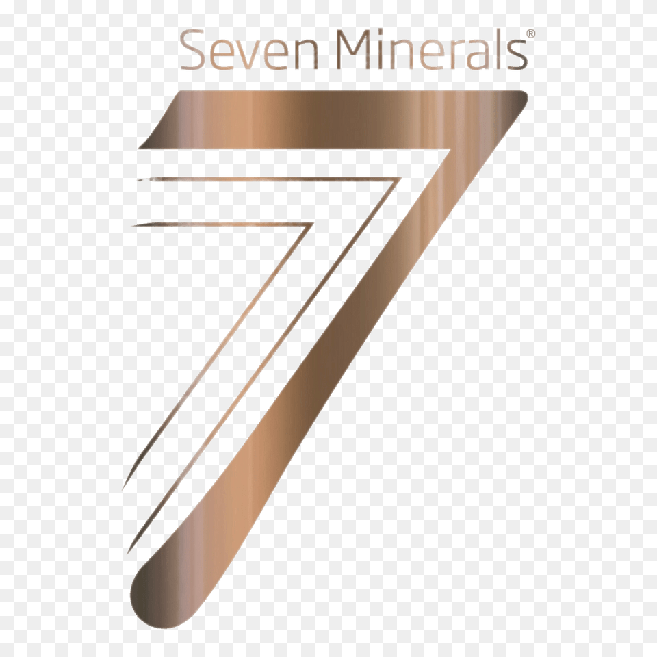 Seven Minerals Logo, Bronze, Text, Wood, Blade Png