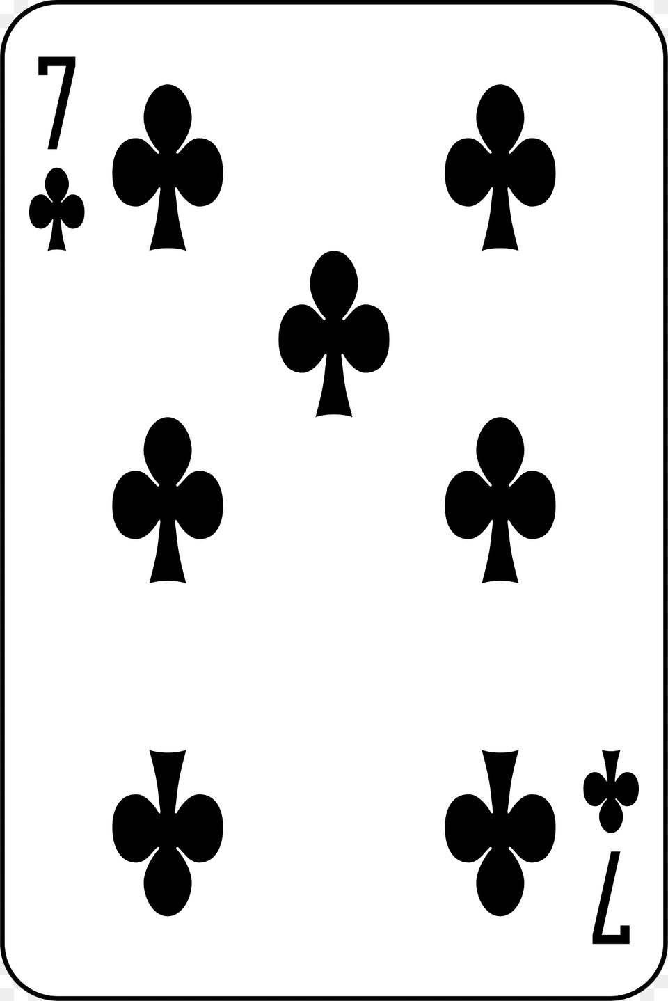 Seven Of Clubs Clipart Png