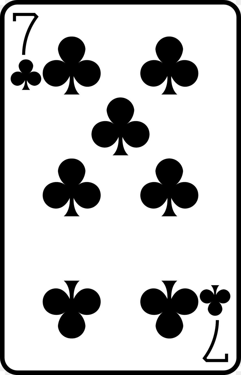 Seven Of Clubs Clipart, Stencil, Pattern, Balloon Png
