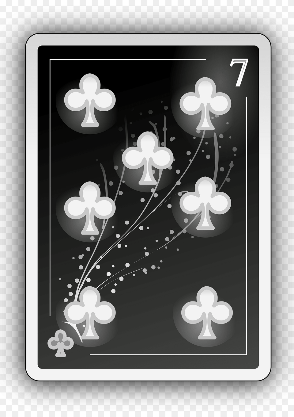 Seven Of Clubs Clipart, Art, Graphics, Pattern, Floral Design Free Png