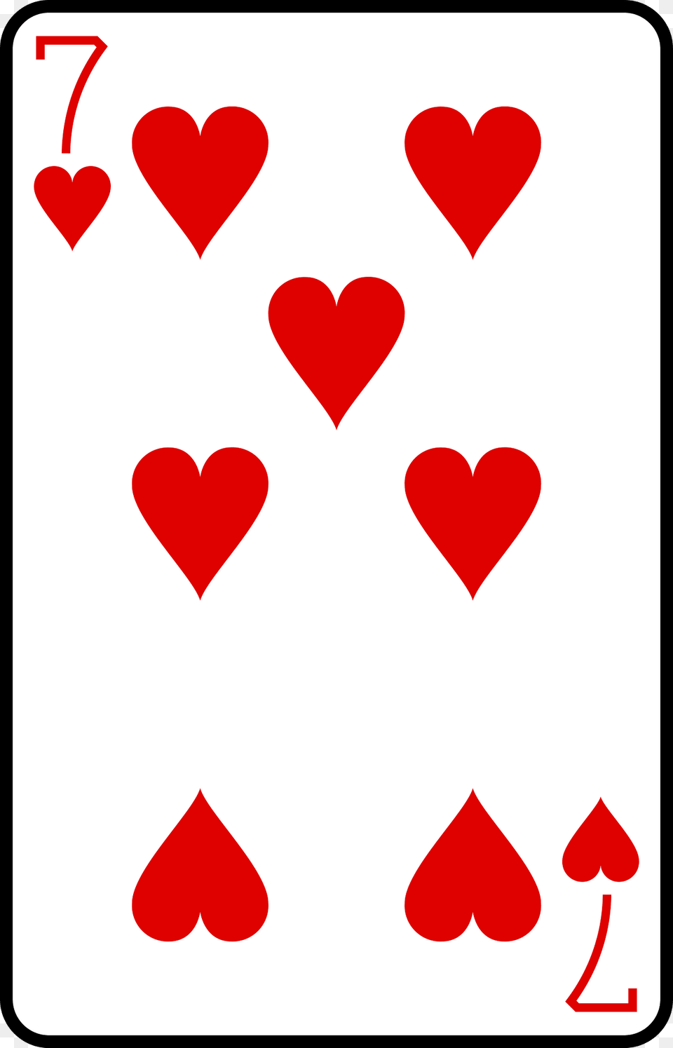 Seven Of Hearts Clipart, Heart Free Png