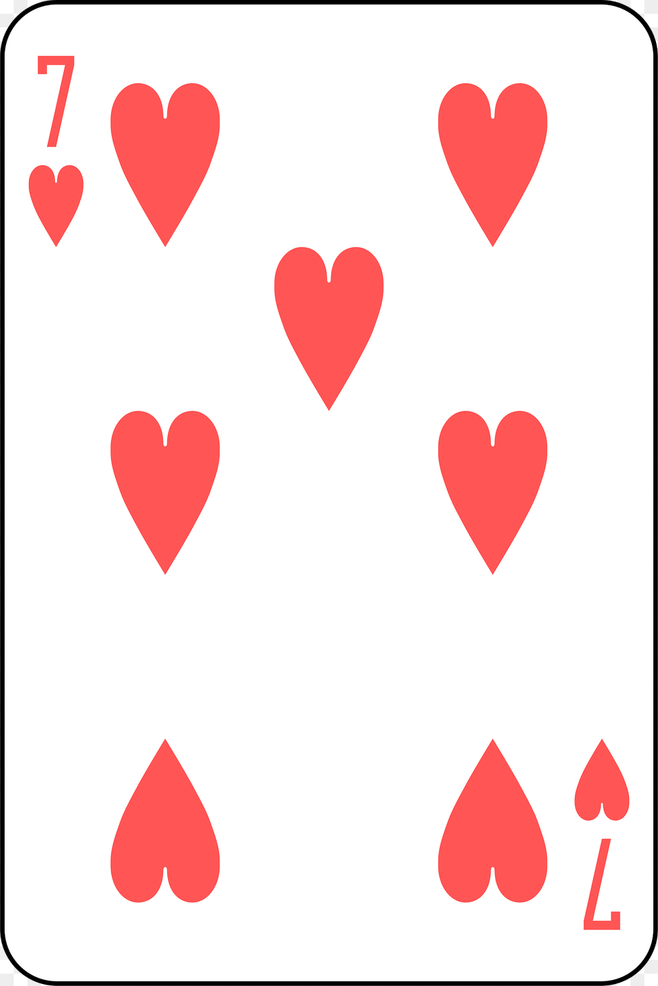 Seven Of Hearts Clipart, Heart Png Image