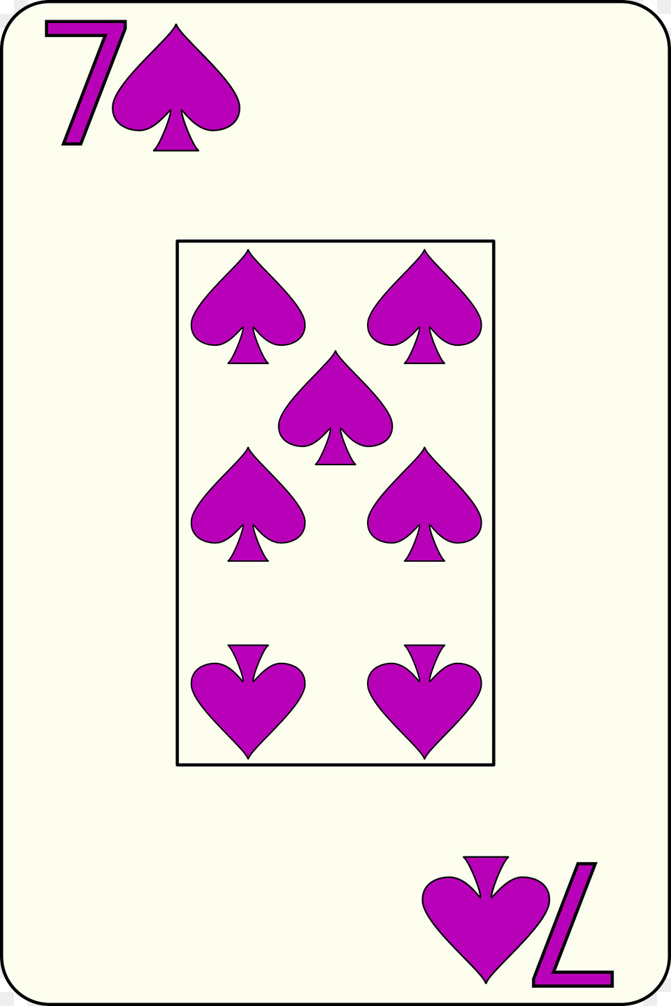 Seven Of Spade Clipart, Symbol, Text, Number Png
