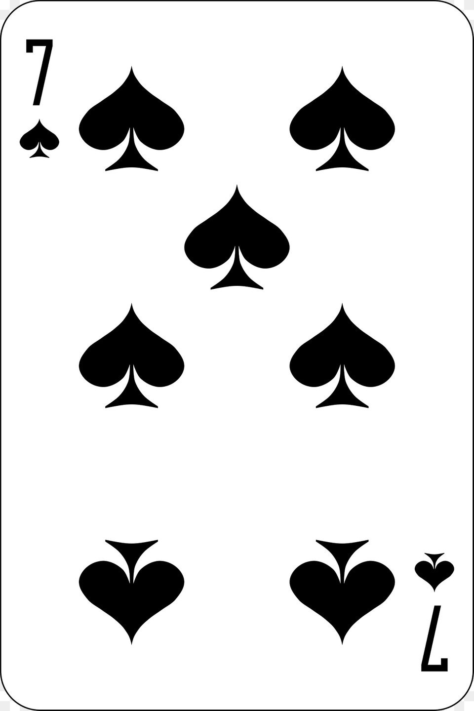 Seven Of Spades Clipart, Stencil, Silhouette, Symbol Png Image