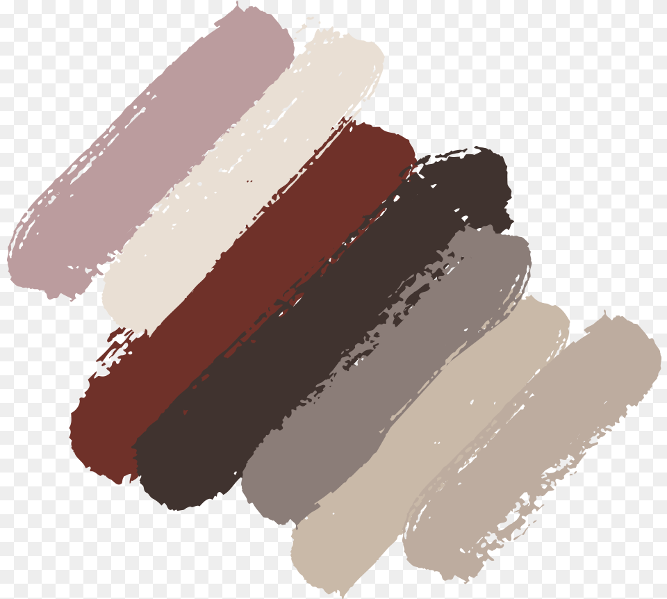Seven Paint Swipes Representing The Colors Of The Brown Rustic Color Palette, Person, Food, Hot Dog Free Transparent Png