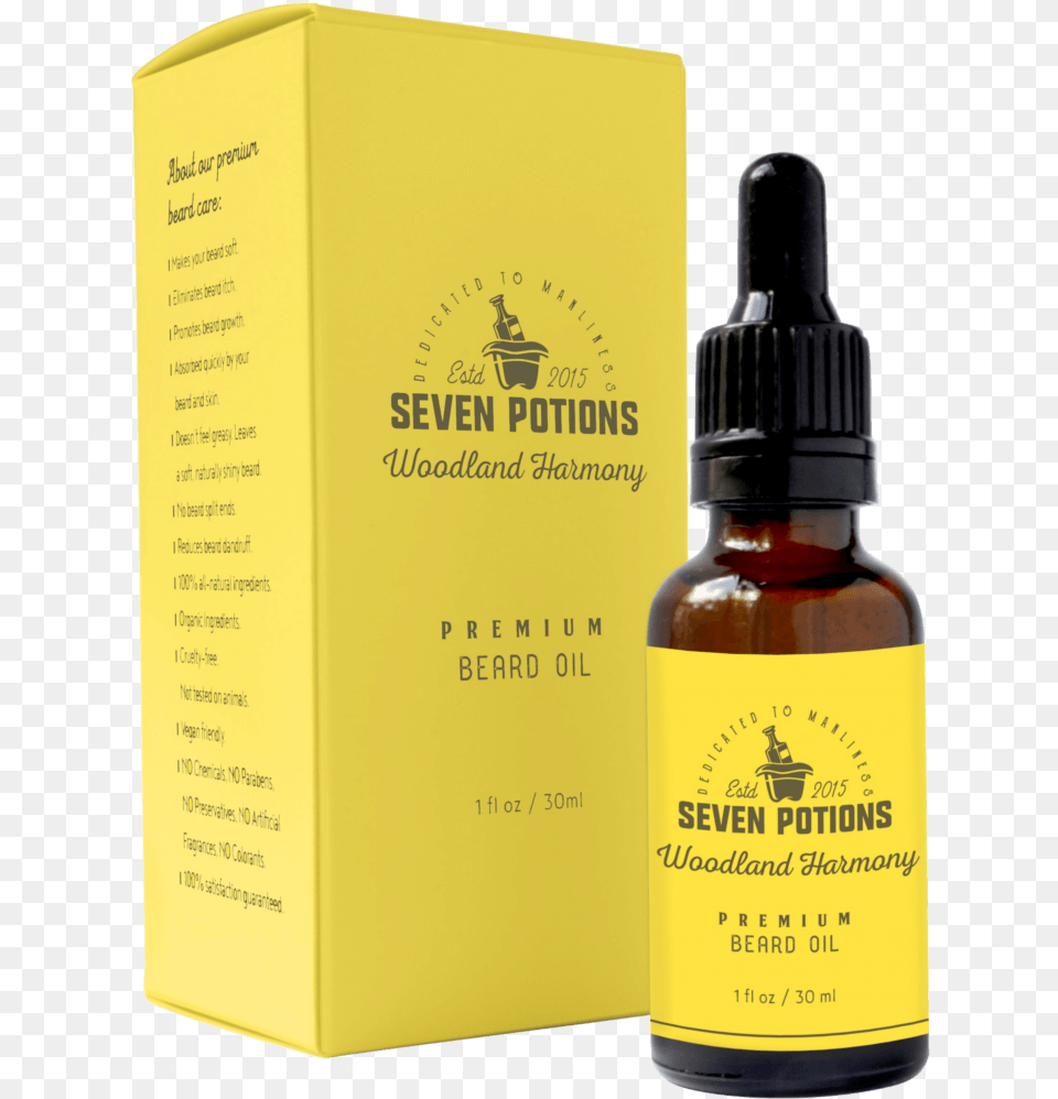 Seven Potions Beard Oil Woodland Harmony To Grow A Fruit, Bottle, Aftershave, Cosmetics, Perfume Free Png