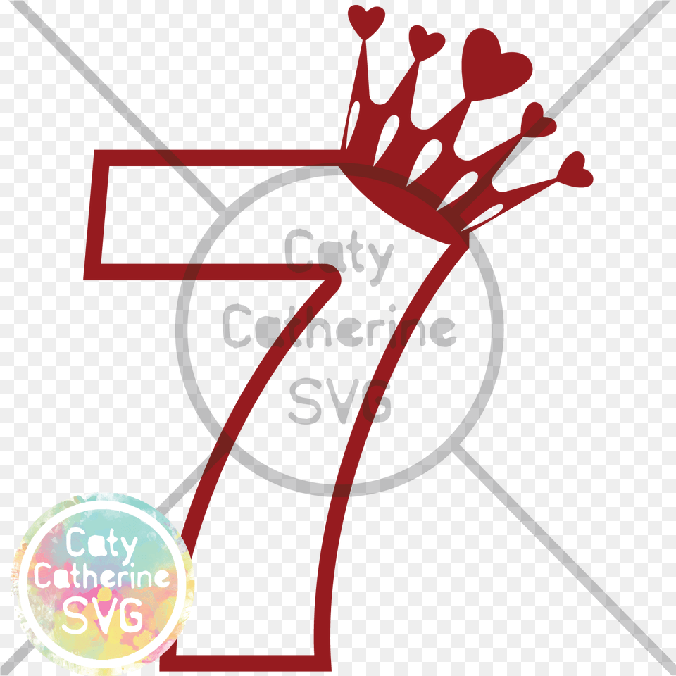 Seven Years Old Birthday Heart Crown Princess Svg Cut File Happy 9 Birthday Svg, Body Part, Hand, Person, Number Png