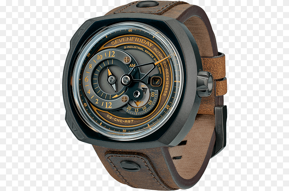 Sevenfriday Q2 03 Black, Arm, Body Part, Person, Wristwatch Free Png