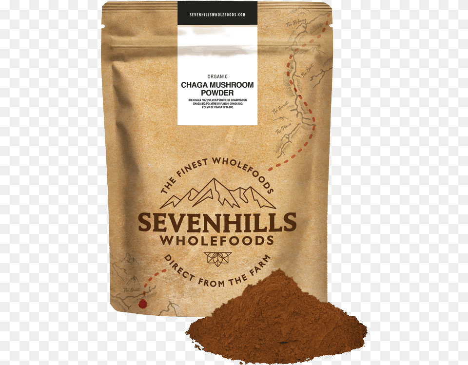 Sevenhills Wholefoods Organic Chaga Mushroom Powder, Cocoa, Dessert, Food Free Transparent Png