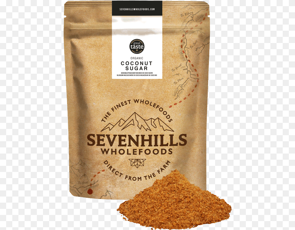 Sevenhills Wholefoods Organic Coconut Sugar Seven Hills Tea, Powder, Book, Publication, Food Free Transparent Png