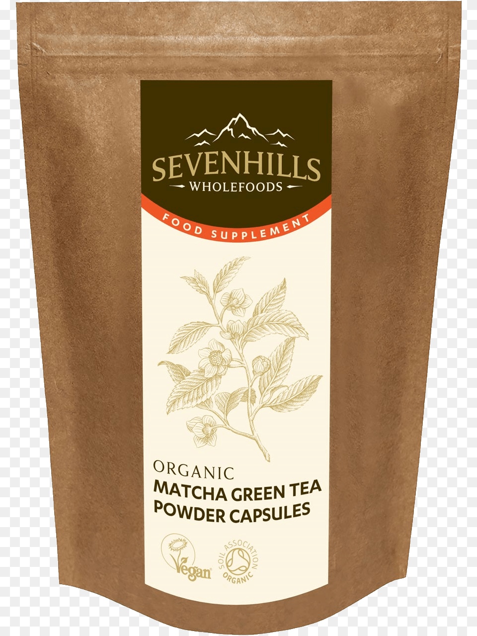 Sevenhills Wholefoods Organic Matcha Green Tea Powder Matcha, Herbal, Herbs, Plant, Book Free Png