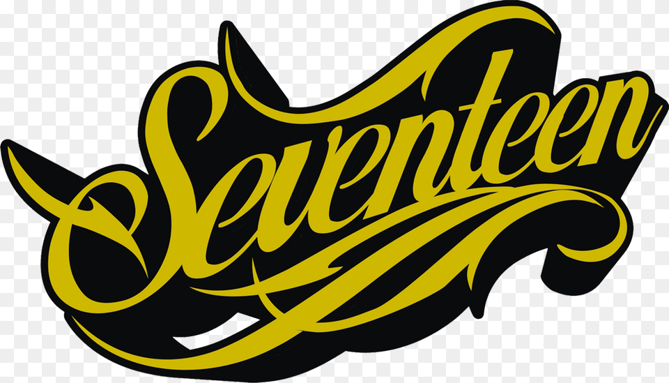 Seventeen Band Logo By Capitola Luettgen Logo Seventeen Band, Calligraphy, Handwriting, Text, Bulldozer Png Image