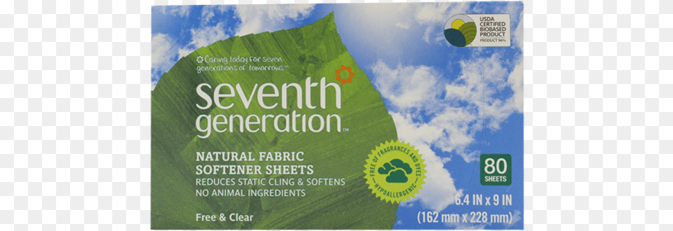Seventh Generation Toallitas Para Secadora De Ropa Fabric Softener, Advertisement, Poster, Text Free Png
