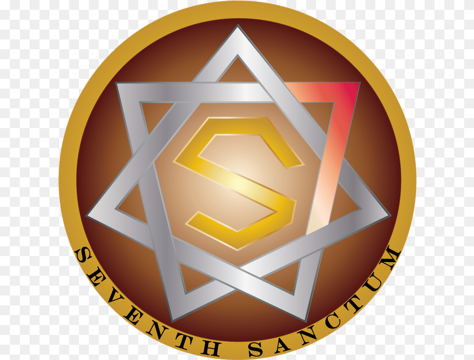 Seventh Sanctum New Logo Design Language, Gold, Symbol, Disk, Badge Free Png Download