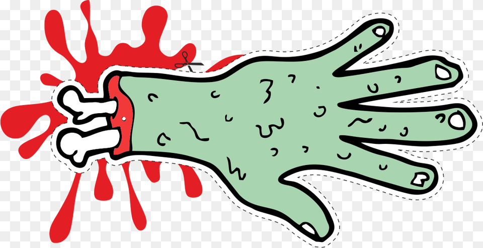 Severed Limbs Halloween Garland Green Paint Splatter Clipart, Glove, Clothing, Body Part, Finger Free Png