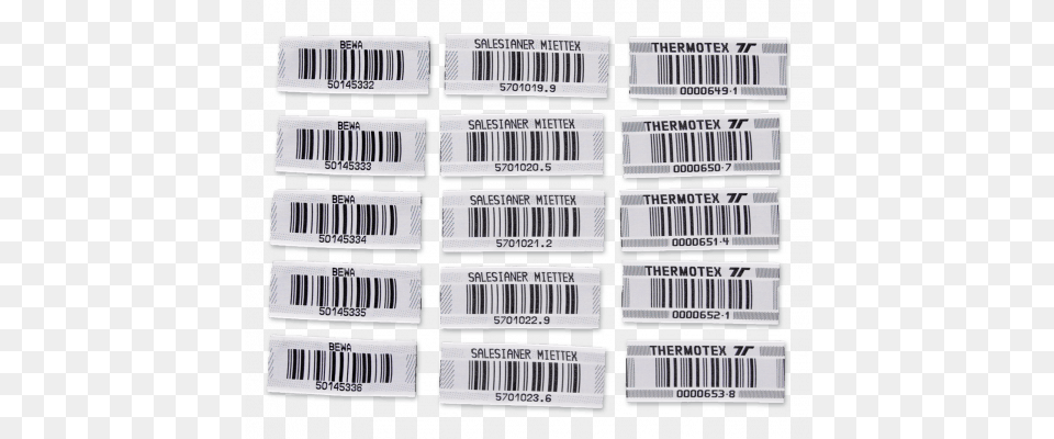 Sew On Woven Barcode Labels Barcode, Paper, Text Free Png Download