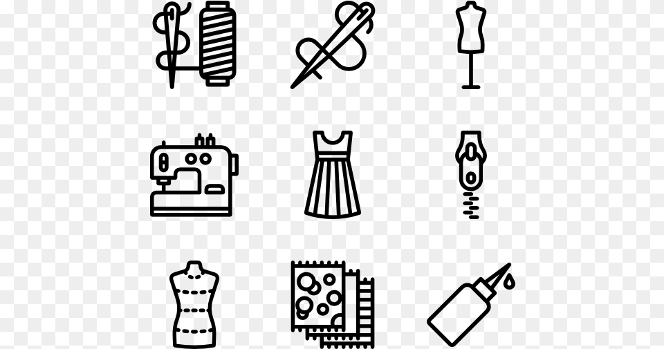 Sewing Elements Sewing Icon, Gray Png