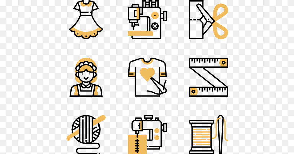 Sewing Equipment Icons Egypt, Person, Symbol, Text Png Image