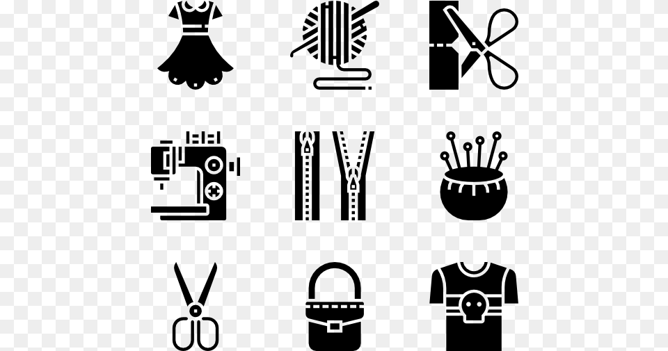 Sewing Equipment Sewing Icon Vector, Gray Png Image