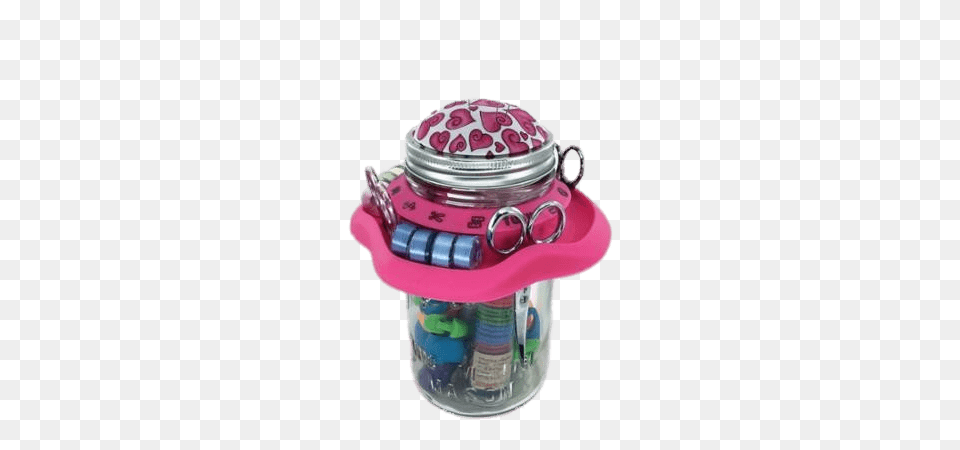 Sewing Kit And Pin Cushion, Jar, Bottle, Shaker Png Image