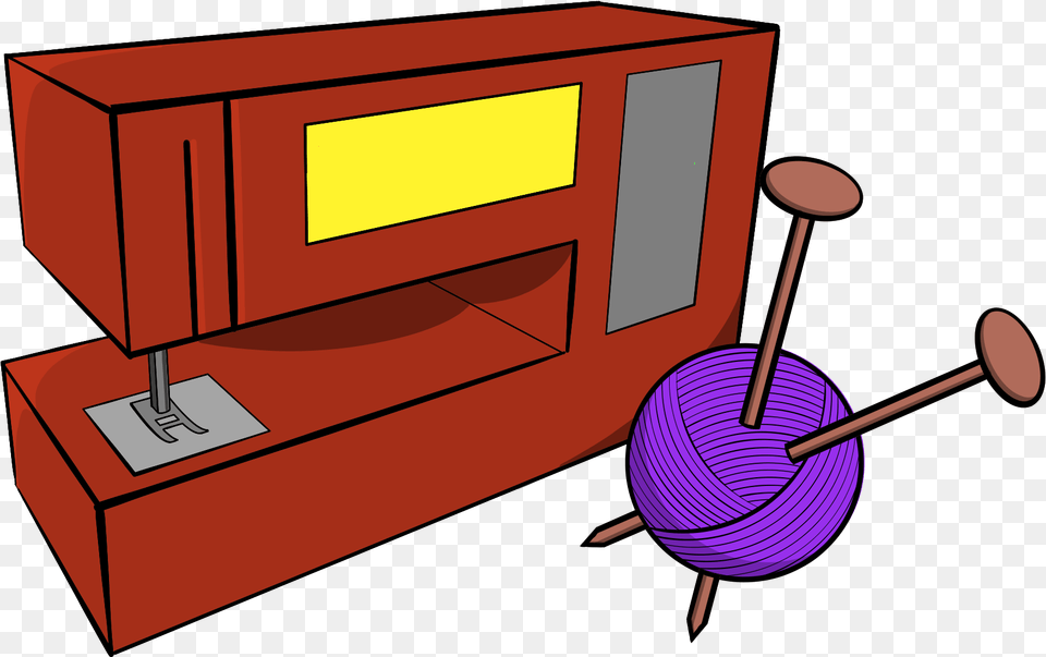 Sewing Machine And Ball Of Yarn, Furniture Free Transparent Png