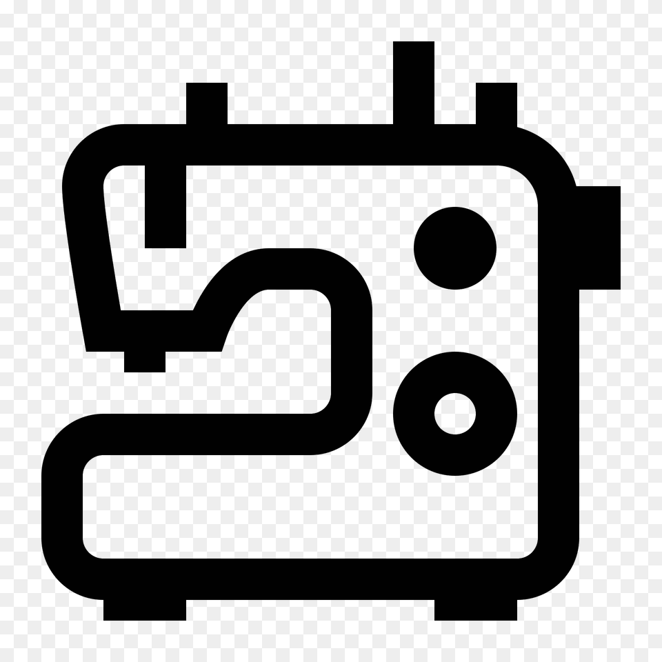 Sewing Machine Icon, Gray Free Png Download