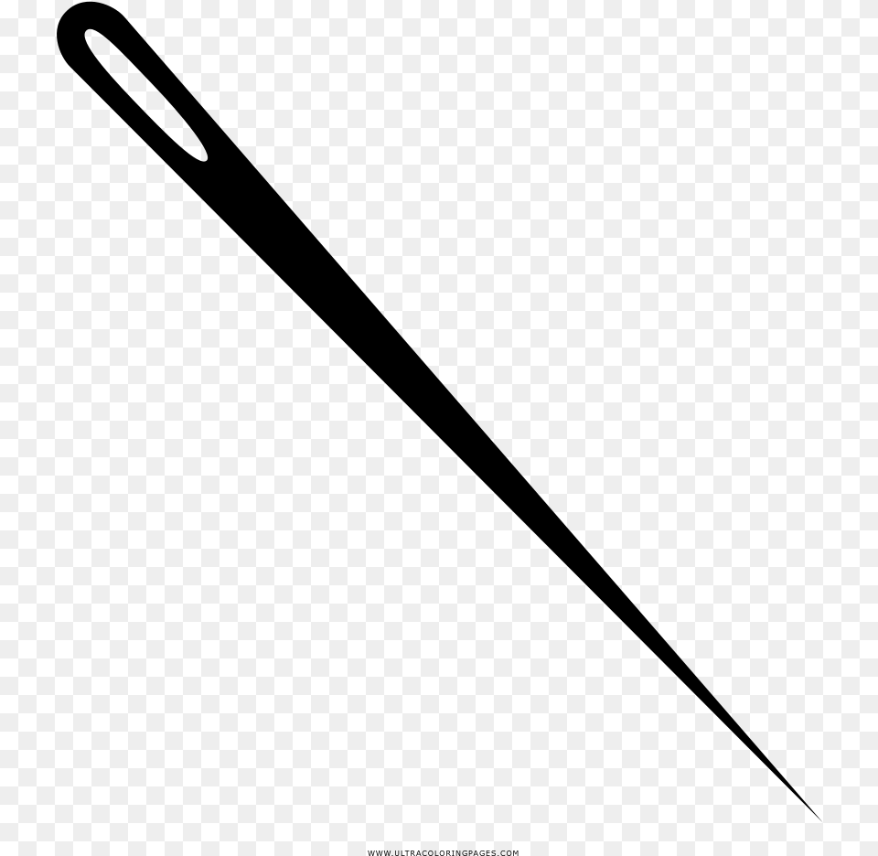 Sewing Needle Coloring, Gray Free Transparent Png