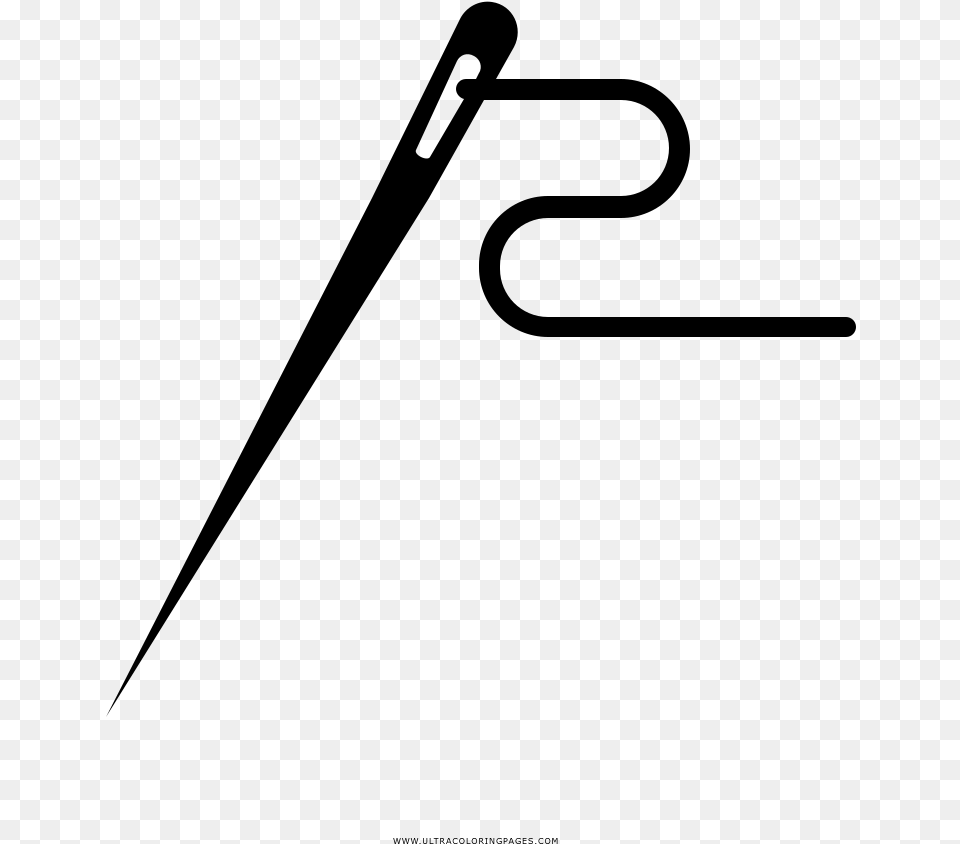 Sewing Needle Coloring, Gray Png Image