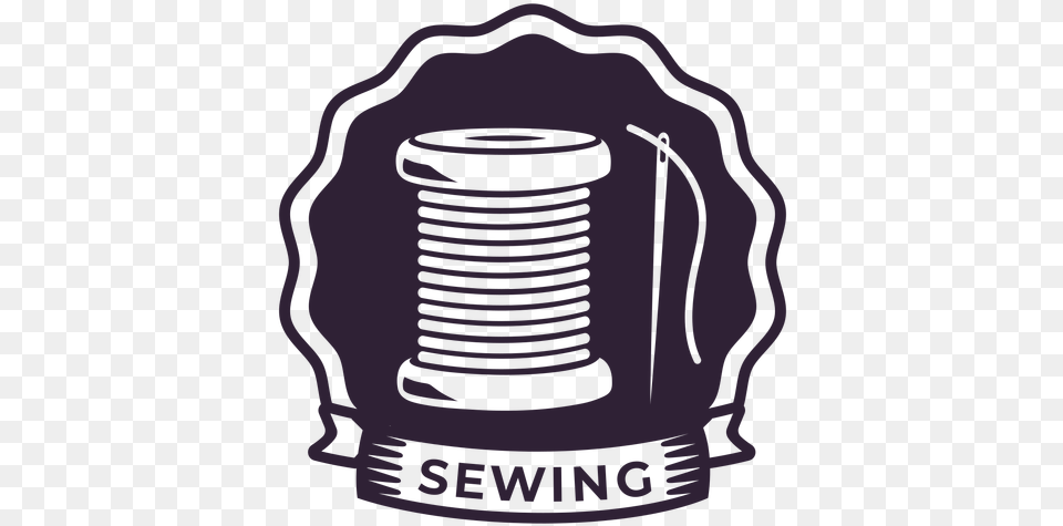 Sewing Needle Thread Reel Badge Sticker Clip Art Png