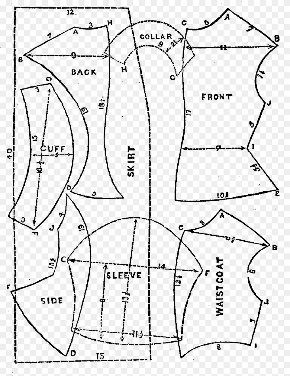 Sewing Pattern, Cross, Symbol, Silhouette, Text Free Png Download