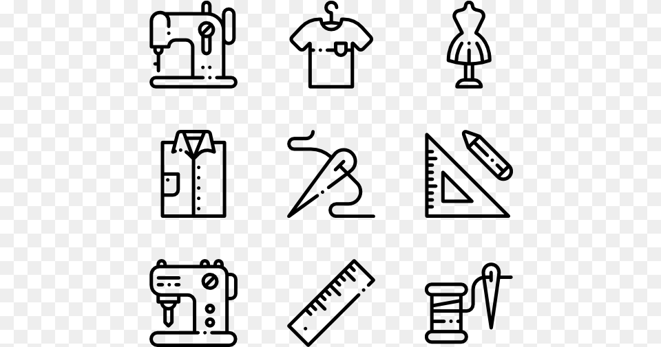 Sewing Vector Travel Icon Transparent Background, Gray Free Png Download