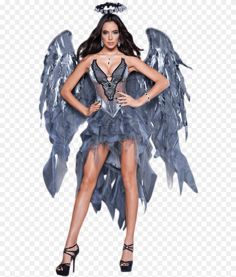 Sexy Angel Dark Angel Halloween Costume, Formal Wear, Clothing, Dress, Fashion Free Png Download