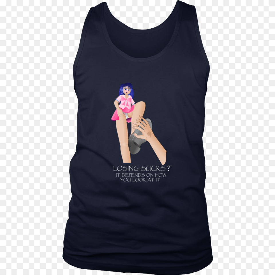 Sexy Anime Girl Dominates T Shirt Girl, Clothing, T-shirt, Tank Top, Adult Free Png Download