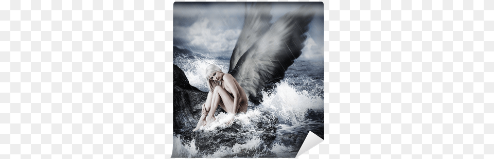 Sexy Blond Woman With Angel Wings Wall Mural Pixers Designart 39sexy Blonde Woman With Angel39 Graphic Art, Adult, Person, Female, Nature Png