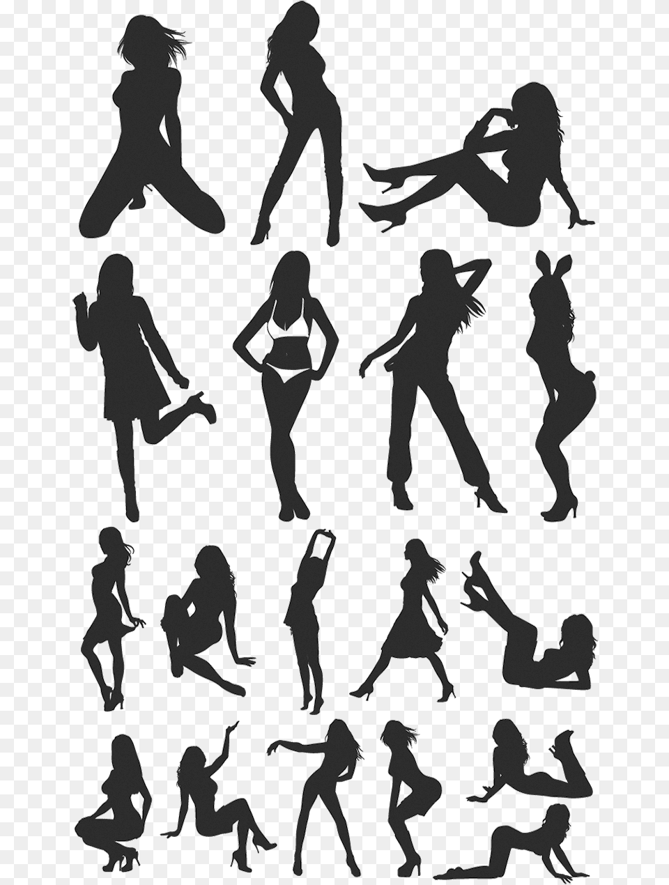 Sexy Bunny Girl Silhouette Download, Adult, Person, Woman, Female Free Png