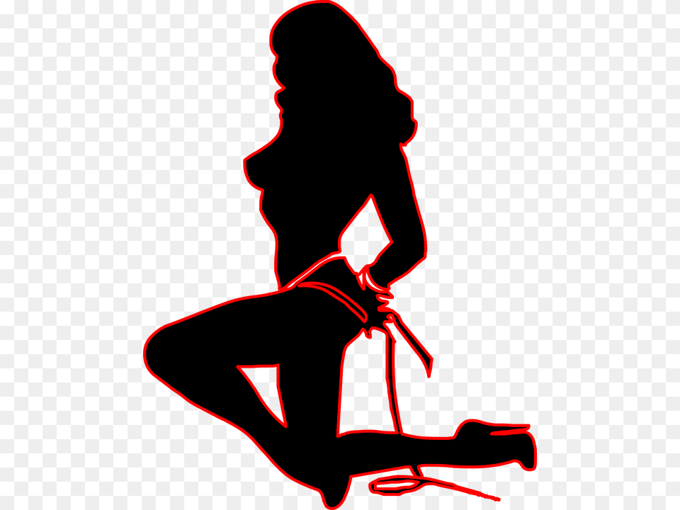 Sexy Fri Whip Woman Stripper Striptease Porn Pics Clip Art, Kneeling, Person, Adult, Female Png Image