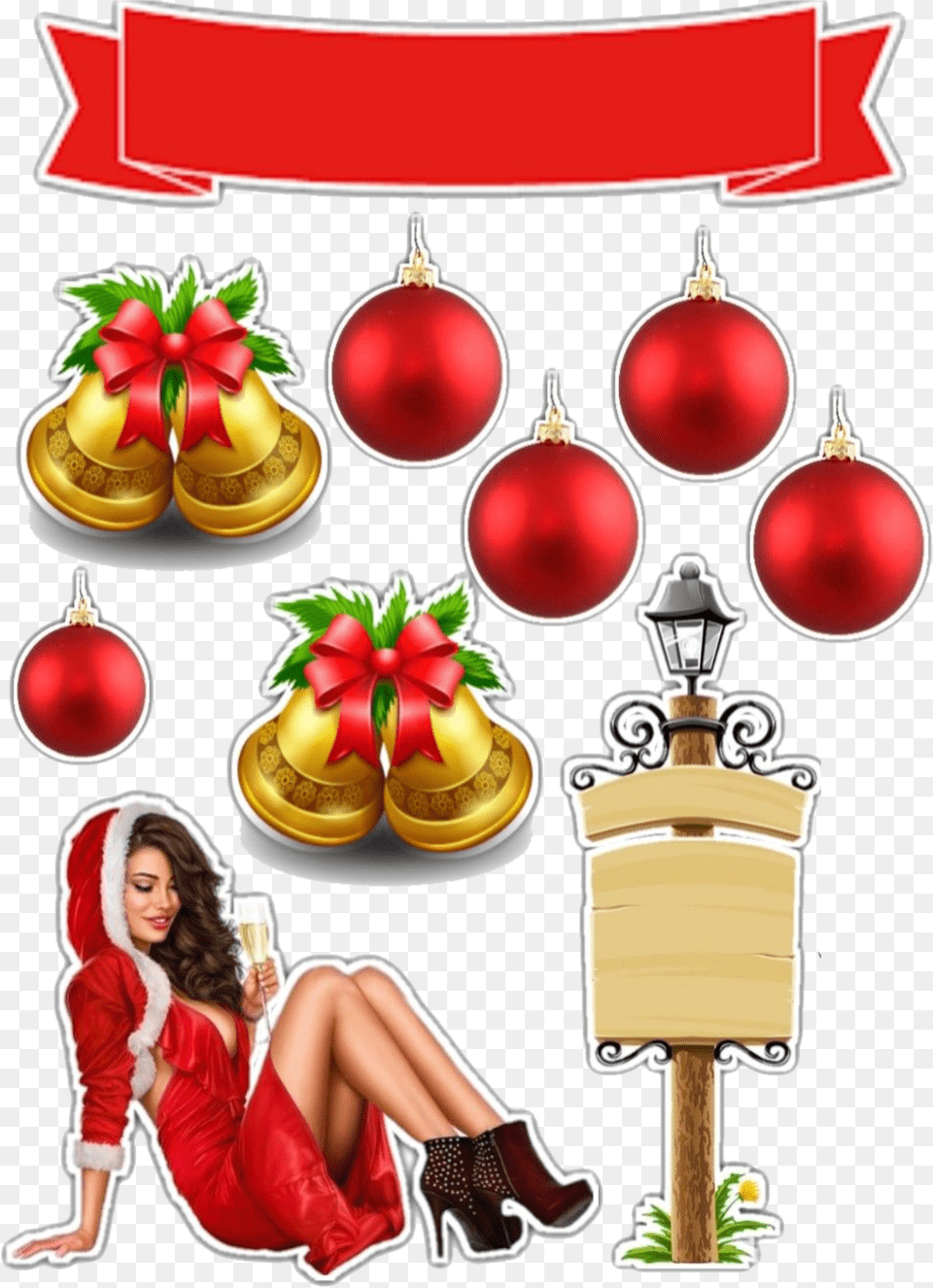 Sexy Girl Christmas Free Png Download