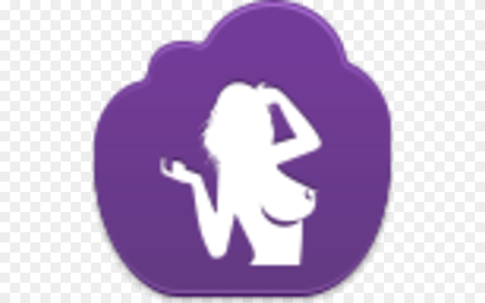 Sexy Girl Icon, Purple, Kneeling, Person, Adult Free Transparent Png