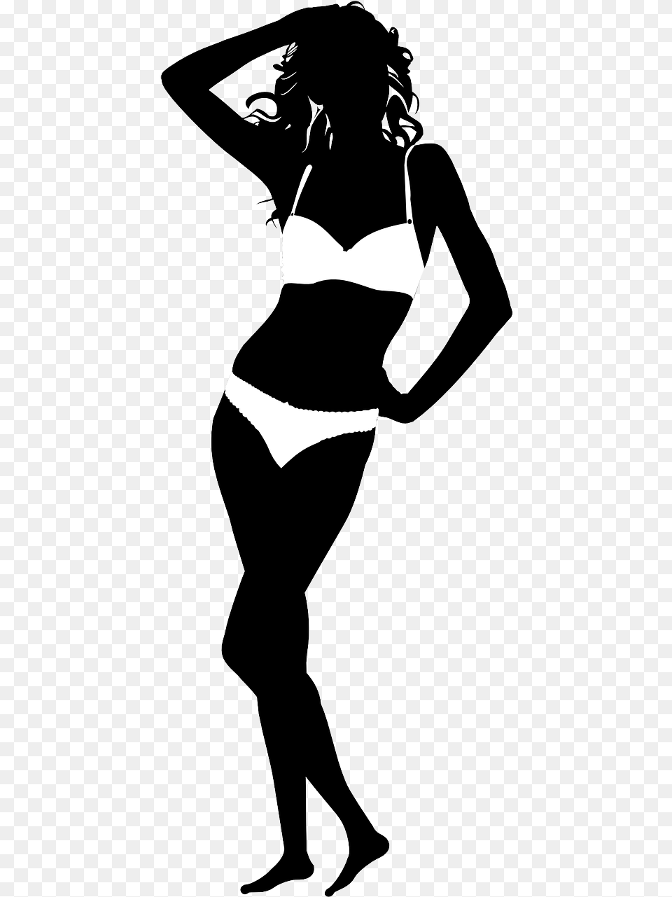 Sexy Girl Silhouette Bikini, Stencil, Adult, Female, Person Free Transparent Png