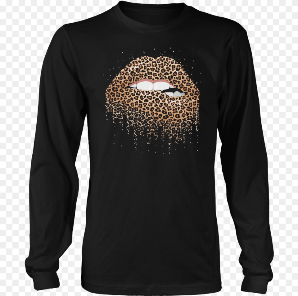 Sexy Lips With Leopard Skins Shirt Flank Em And Spank Em, T-shirt, Clothing, Long Sleeve, Sleeve Free Png