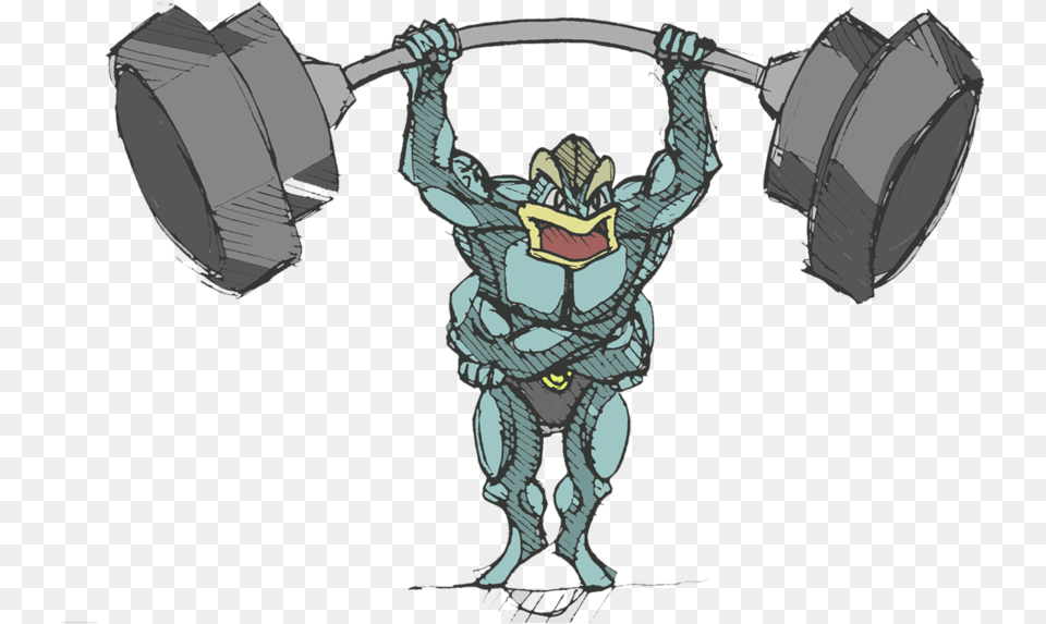 Sexy Machamp Machamp Lifting Weights, Lighting, Person Free Transparent Png