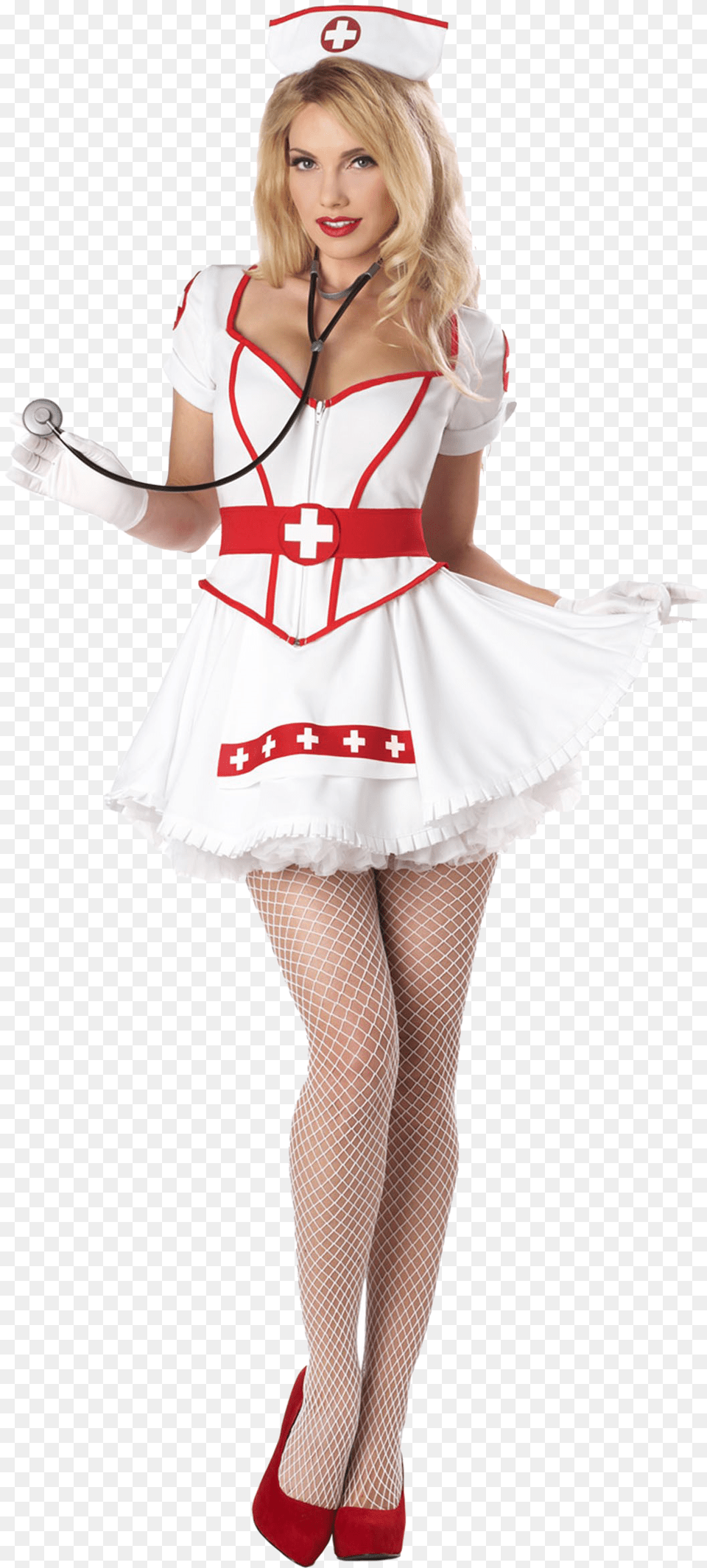 Sexy Nurse Halloween Costume, Clothing, Person, Face, Head Free Png Download