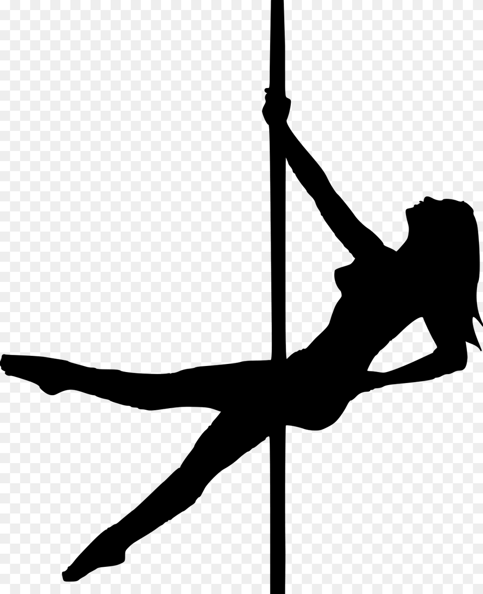 Sexy Pole Dance2 File Size Pole Dance Silhouette, Gray Free Png Download