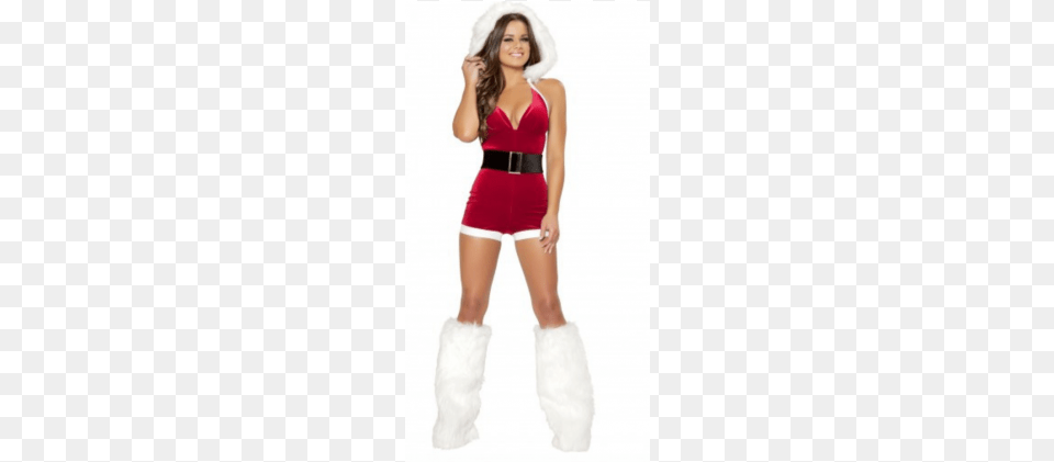 Sexy Santa Romper Sexy Ladies Santa Outfit, Clothing, Costume, Person, Adult Free Png Download