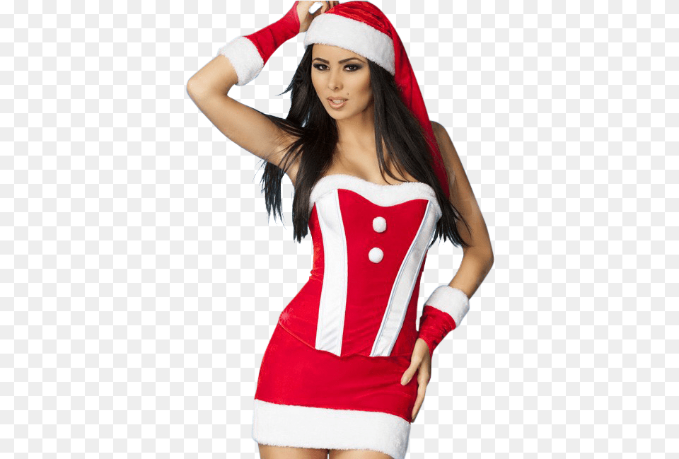 Sexy Santa Set Mit Corsage Costume, Female, Girl, Person, Teen Free Png Download