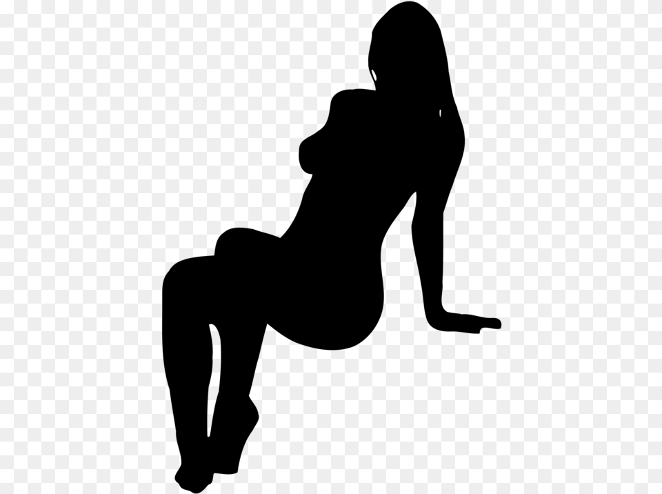 Sexy Silhouette Sexy Woman Transparent Silhouette, Gray Png Image