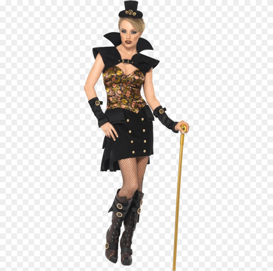Sexy Steampunk Vampire Costume Halloween Kostumer Vampyr, Clothing, Person, Adult, Woman Png Image