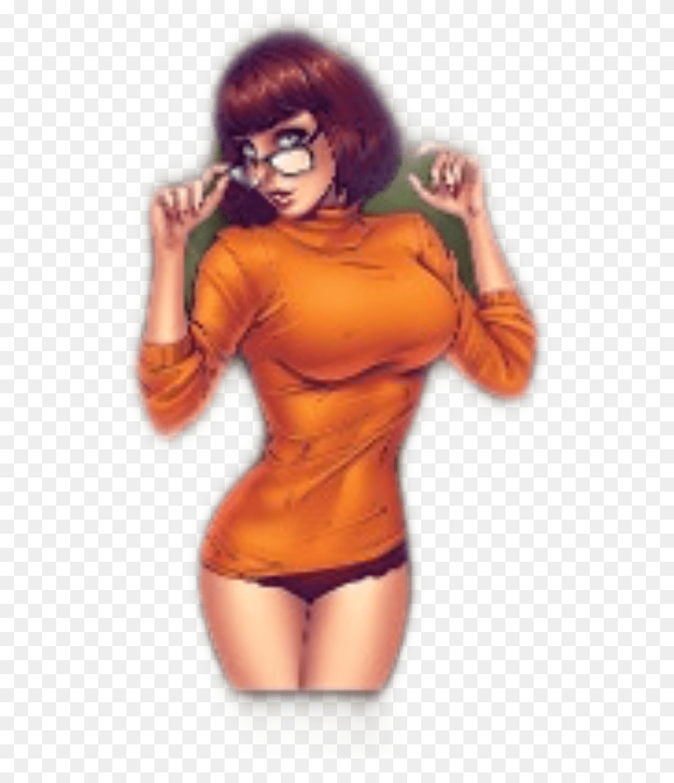 Sexy Velma Scoobydoo Freetoedit Comics, Blouse, Clothing, Adult, Person Free Png